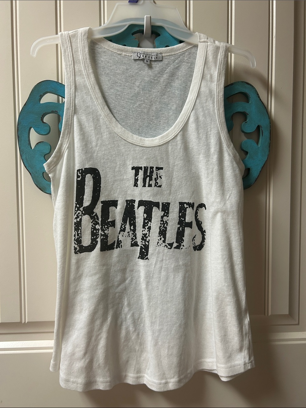 The Beatles Women's White Graphic Tank Top - Casual Band Tee